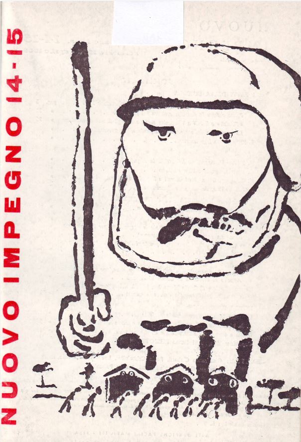 Copertina del n. 14-15 di "Nuovo Impegno", aprile 1969, contenente la cronaca e un'analisi politico-ideologica dei fatti della Bussola (31 dicembre 1968)