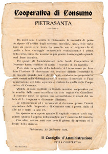 Volantino 1912 Cooperativa Macello